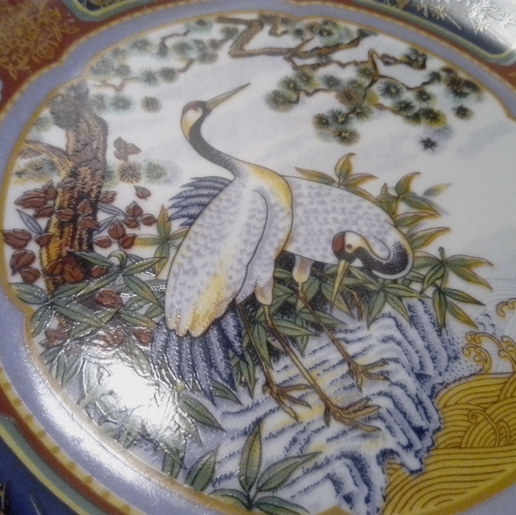 Asian decorative plate nature and birds | 9/10 - Picture 3 of 9
